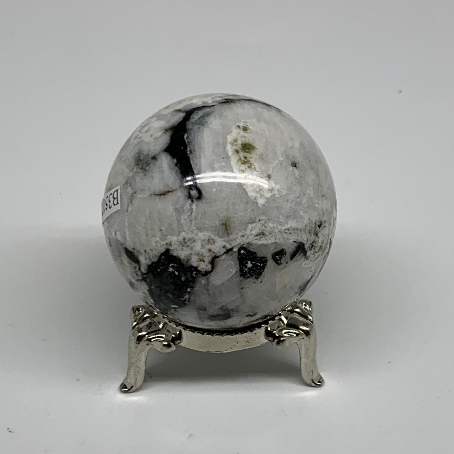 134.3g, 1.8"(46mm), Natural Rainbow Moonstone Sphere Ball Gemstone, B35172