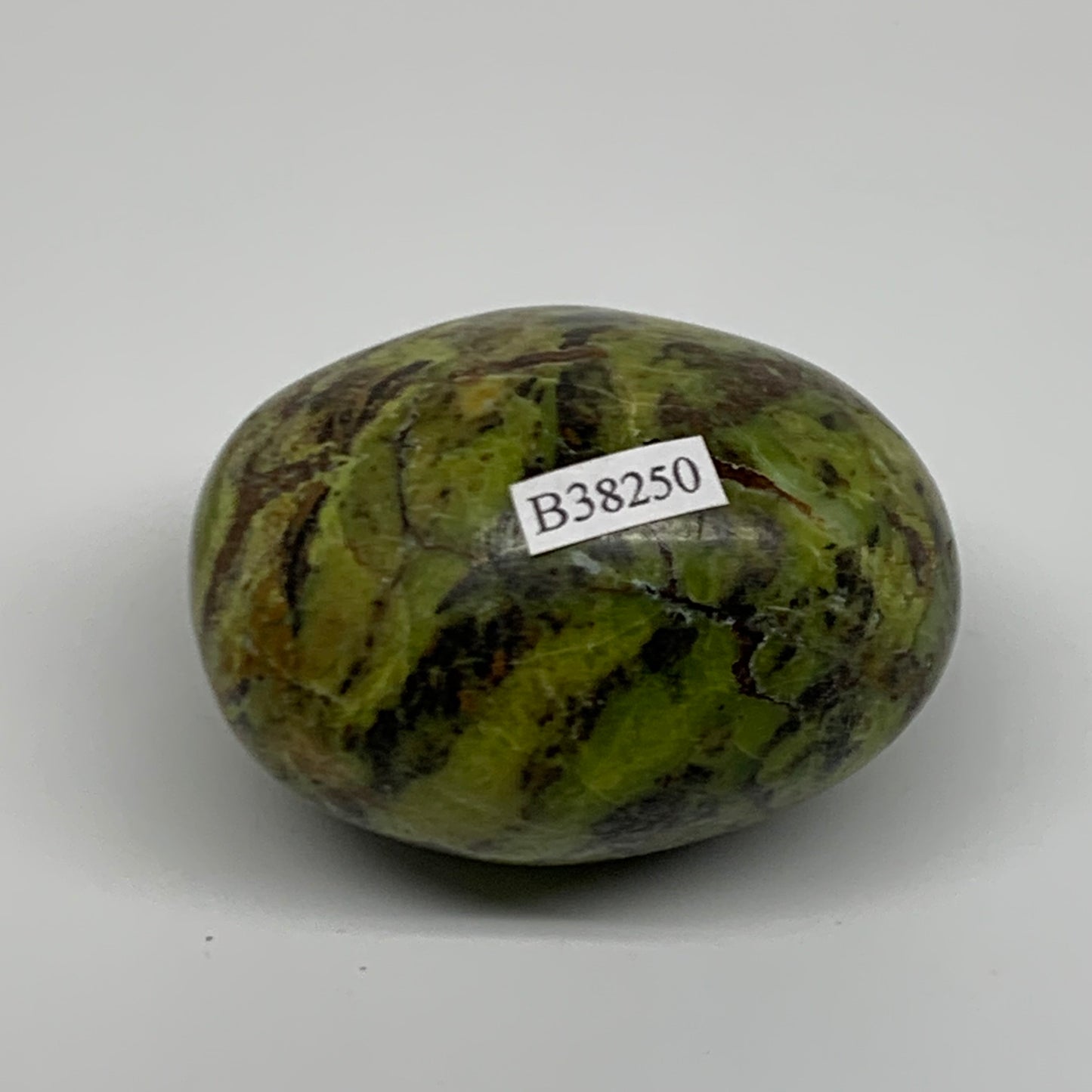 176.9g, 2.4"x2.1"x1.7", Green Opal Crystal PalmStone Polished Reiki, B38250