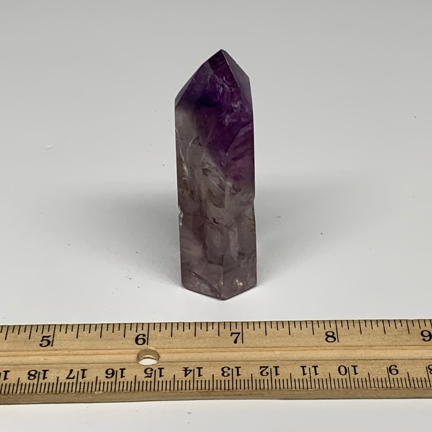 72.8g, 2.7"x1.1"x0.8", Natural Amethyst Tower Point Obelisk @Brazil, B32366