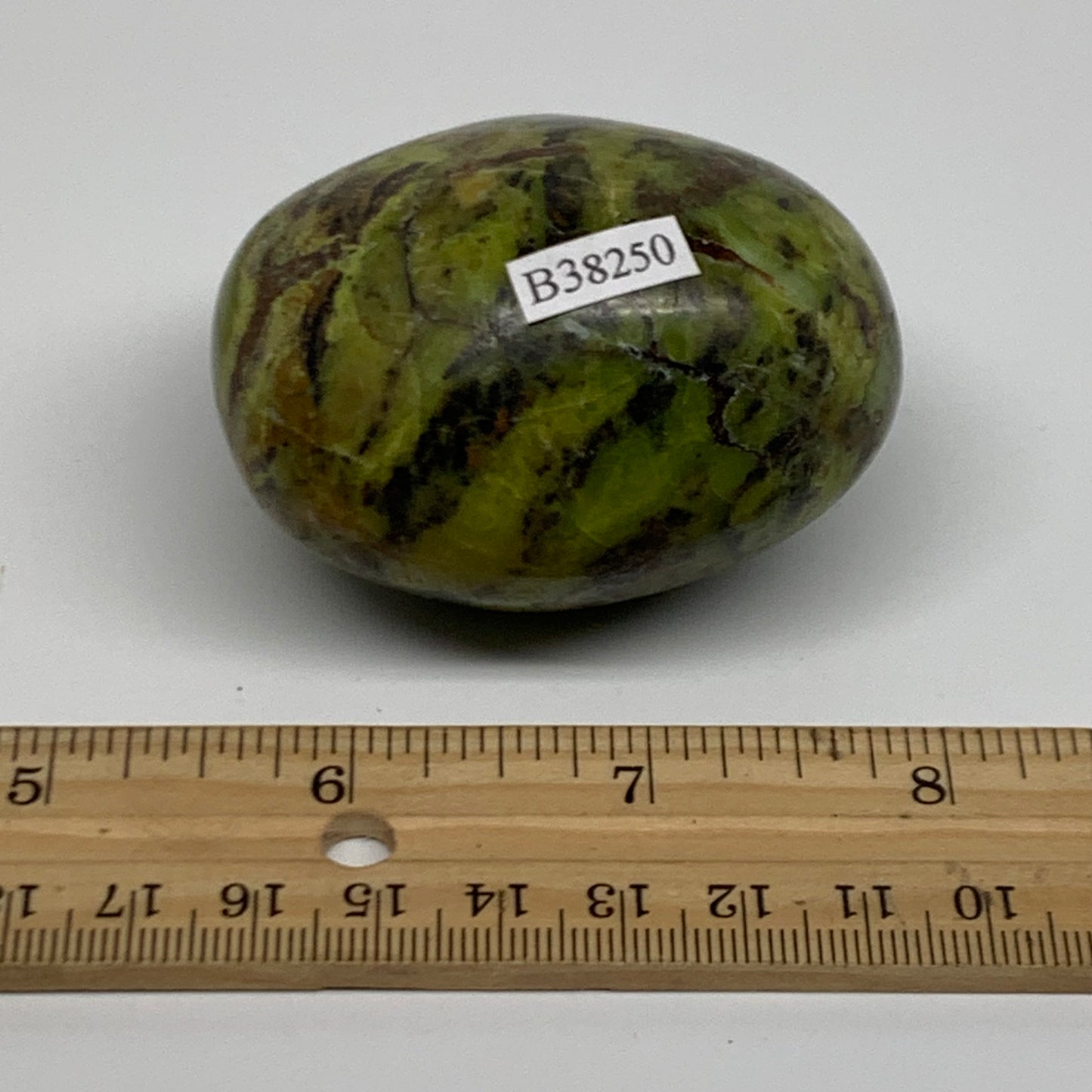 176.9g, 2.4"x2.1"x1.7", Green Opal Crystal PalmStone Polished Reiki, B38250