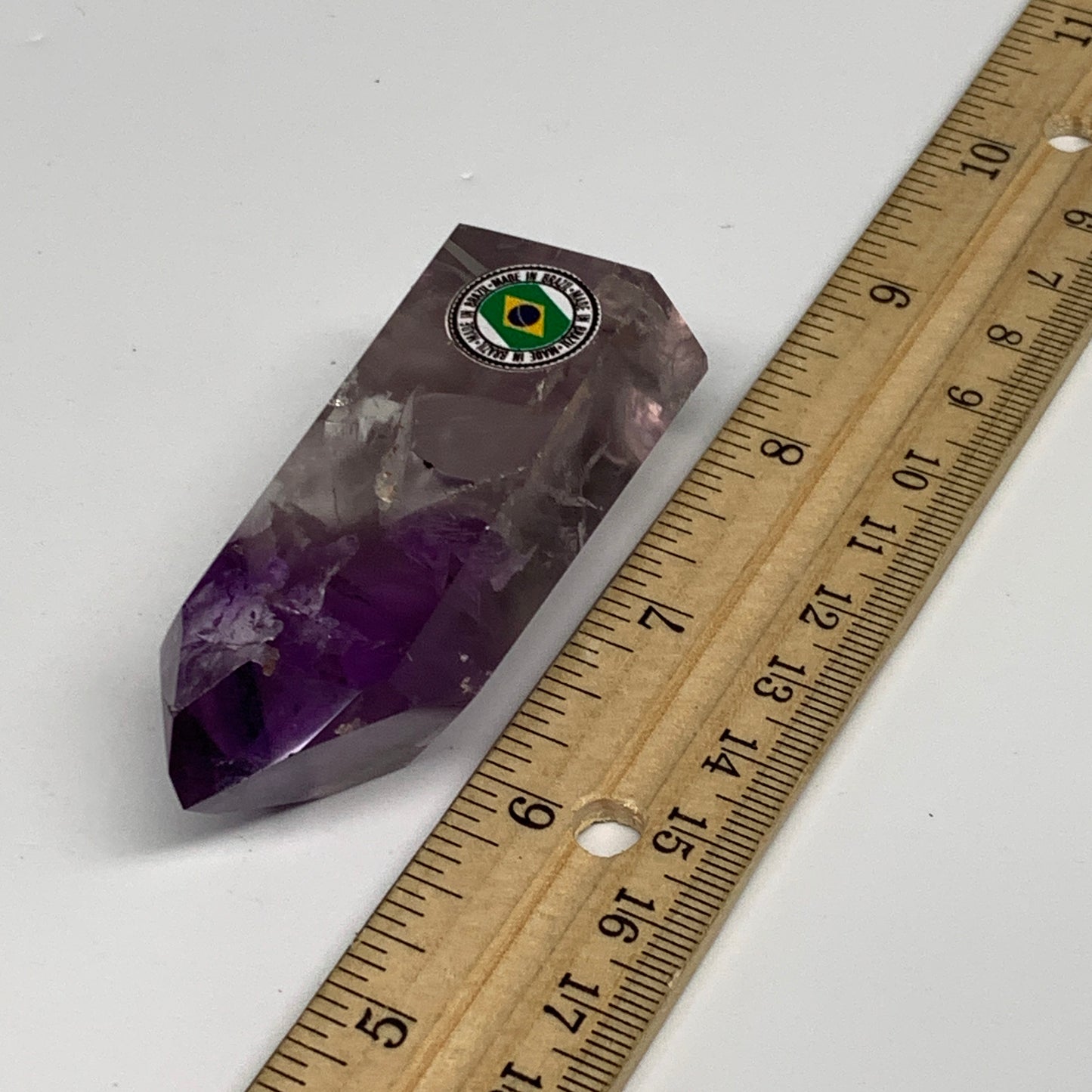 72.8g, 2.7"x1.1"x0.8", Natural Amethyst Tower Point Obelisk @Brazil, B32366