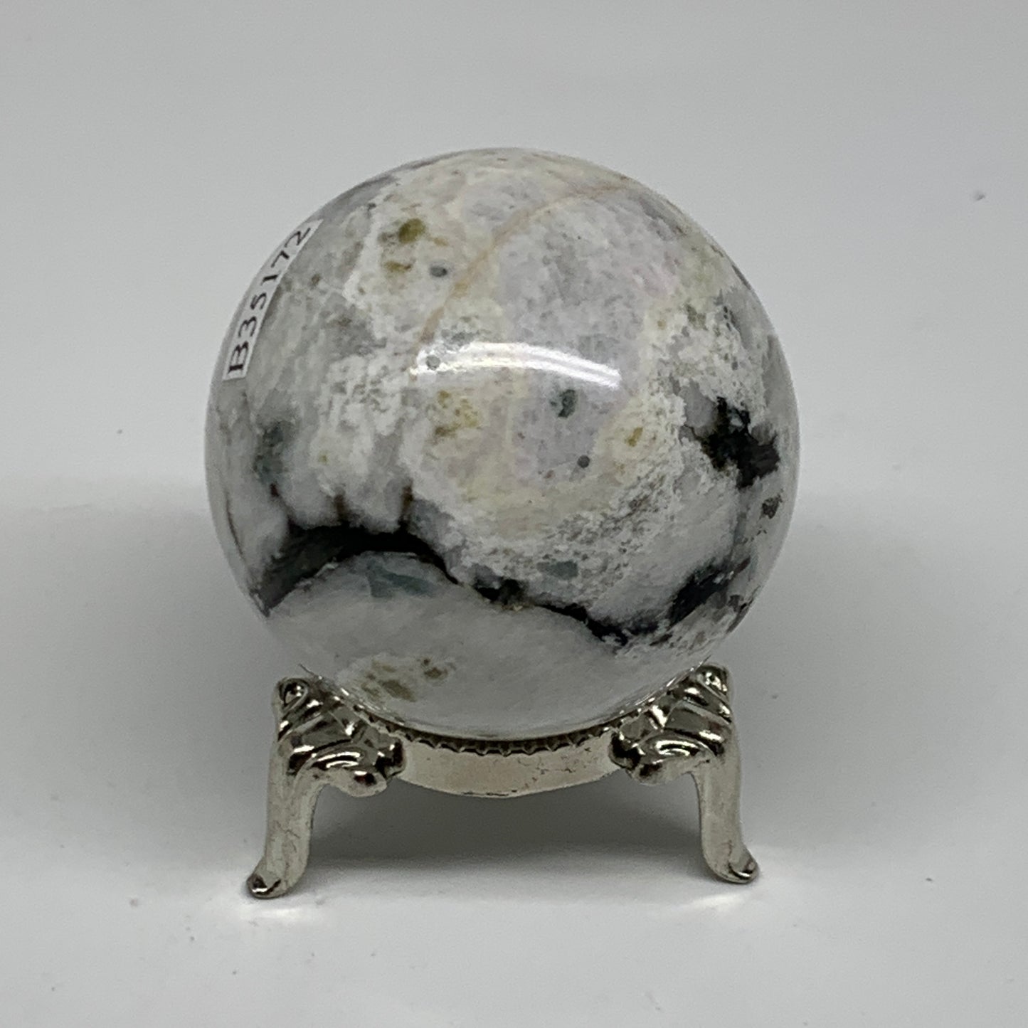 134.3g, 1.8"(46mm), Natural Rainbow Moonstone Sphere Ball Gemstone, B35172