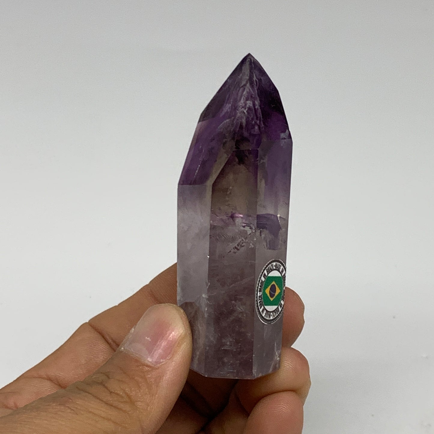 78.1g, 2.8"x1.3"x0.8", Natural Amethyst Tower Point Obelisk @Brazil, B32367
