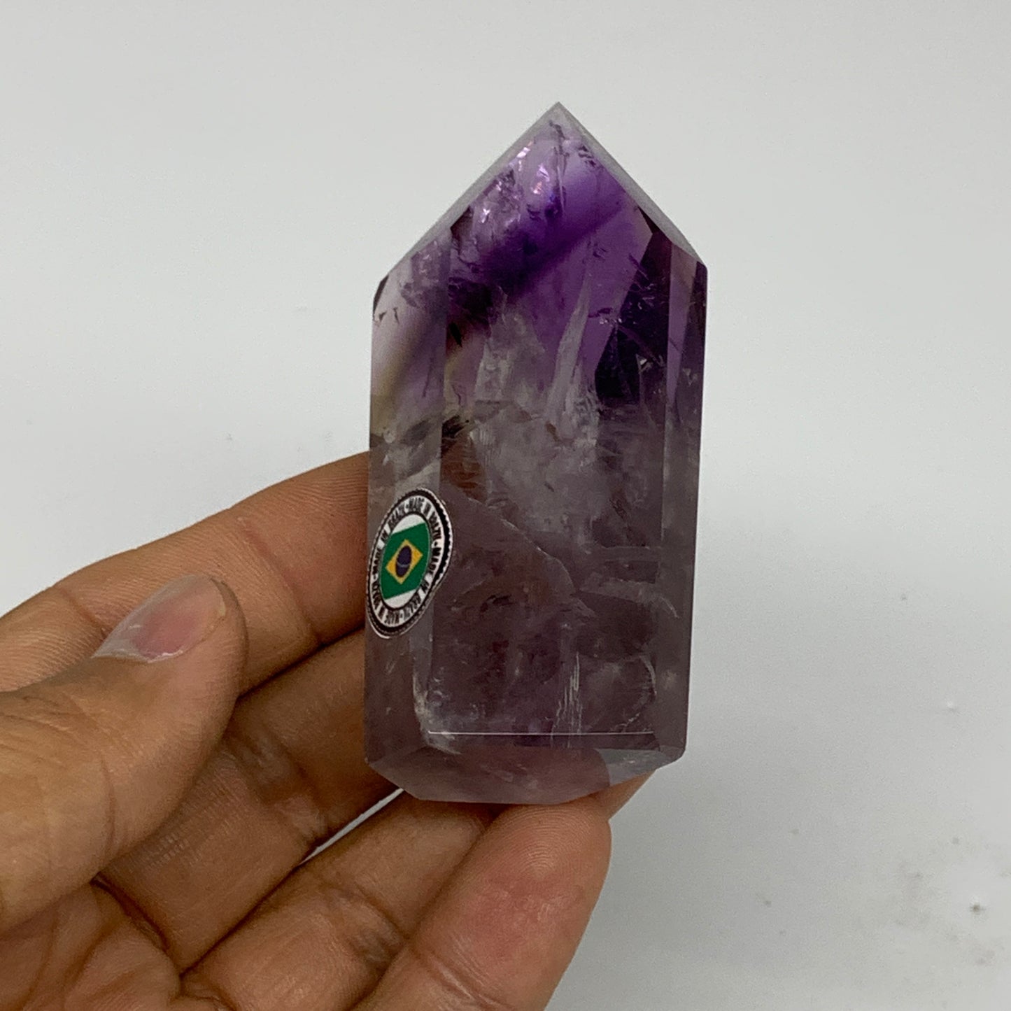 78.1g, 2.8"x1.3"x0.8", Natural Amethyst Tower Point Obelisk @Brazil, B32367