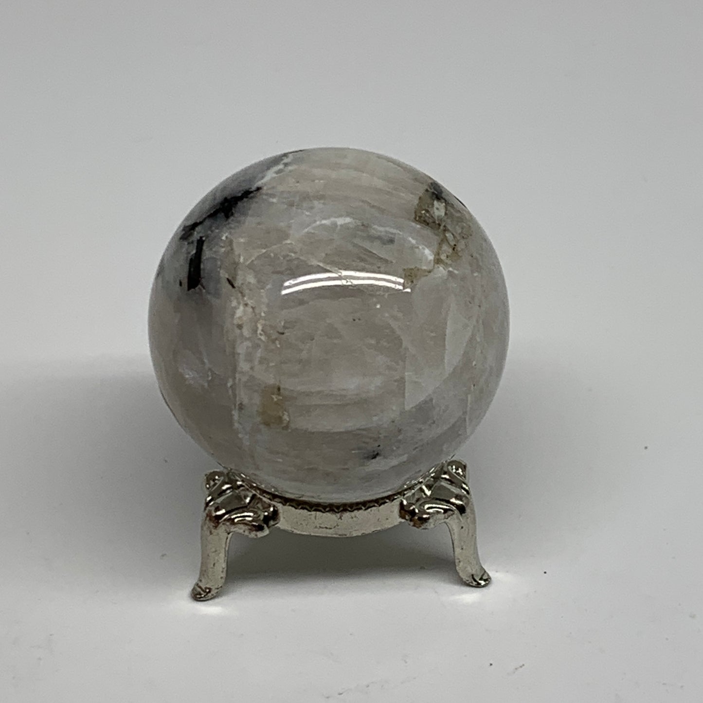 151.8g, 1.9"(48mm), Natural Rainbow Moonstone Sphere Ball Gemstone, B34387