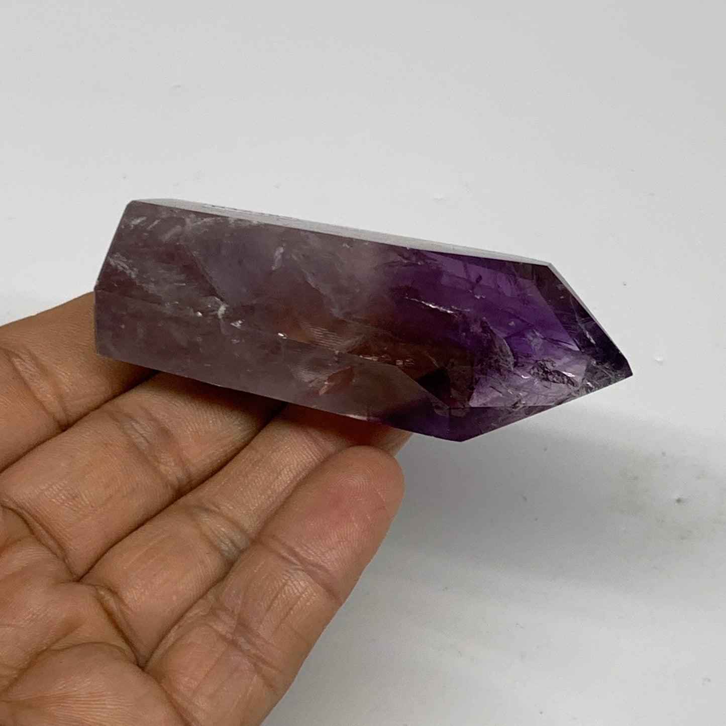 78.1g, 2.8"x1.3"x0.8", Natural Amethyst Tower Point Obelisk @Brazil, B32367