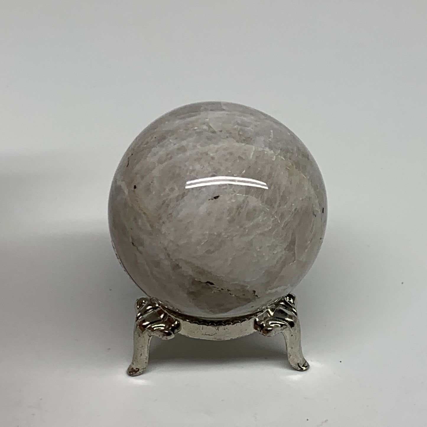 151.8g, 1.9"(48mm), Natural Rainbow Moonstone Sphere Ball Gemstone, B34387