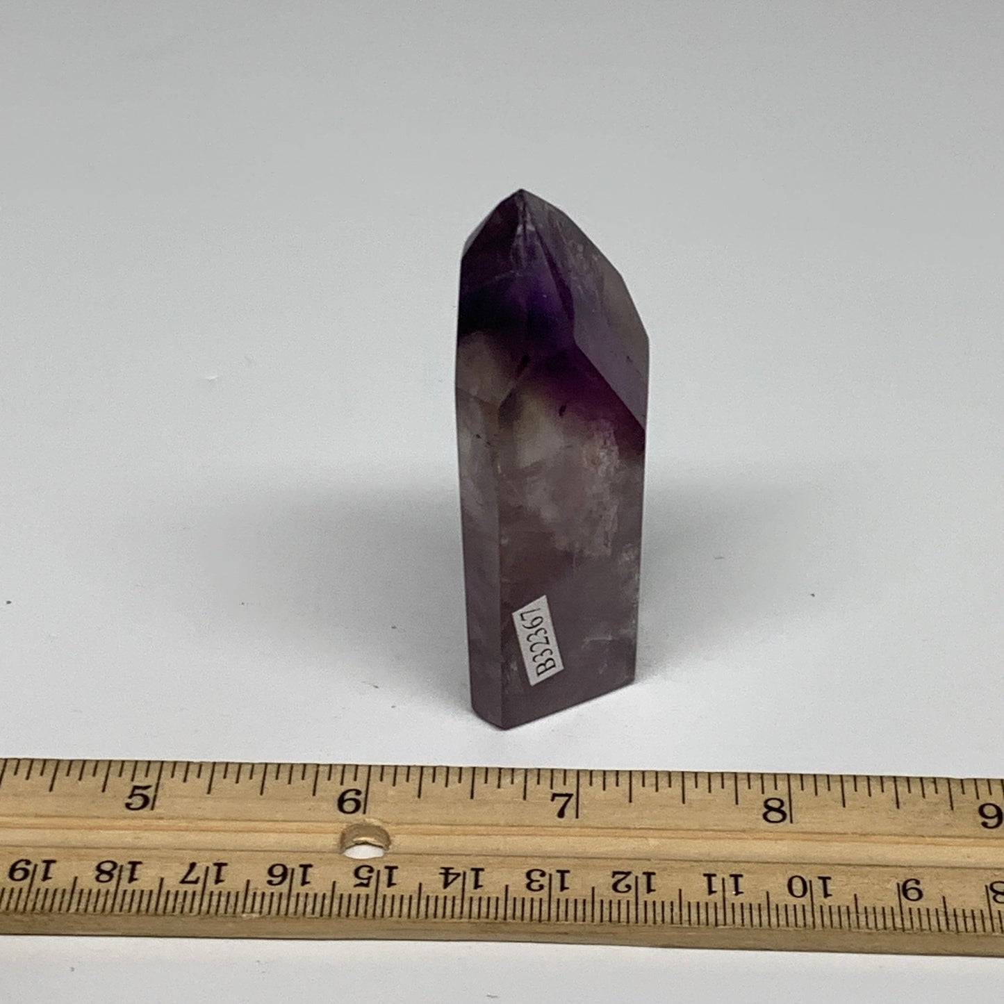 78.1g, 2.8"x1.3"x0.8", Natural Amethyst Tower Point Obelisk @Brazil, B32367