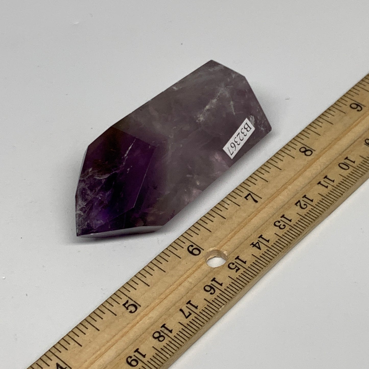 78.1g, 2.8"x1.3"x0.8", Natural Amethyst Tower Point Obelisk @Brazil, B32367