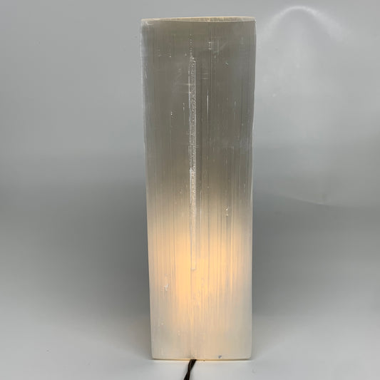 11.6 lbs. 11.75"x3.6", Rectangle Selenite (Satin Spar) Lamp, w/6ft Chord, B35836