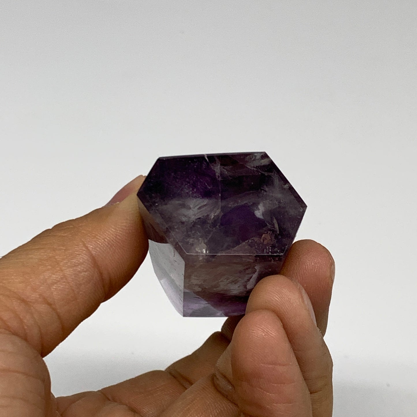 70.2g, 2.6"x1.3"x0.9", Natural Amethyst Tower Point Obelisk @Brazil, B32368