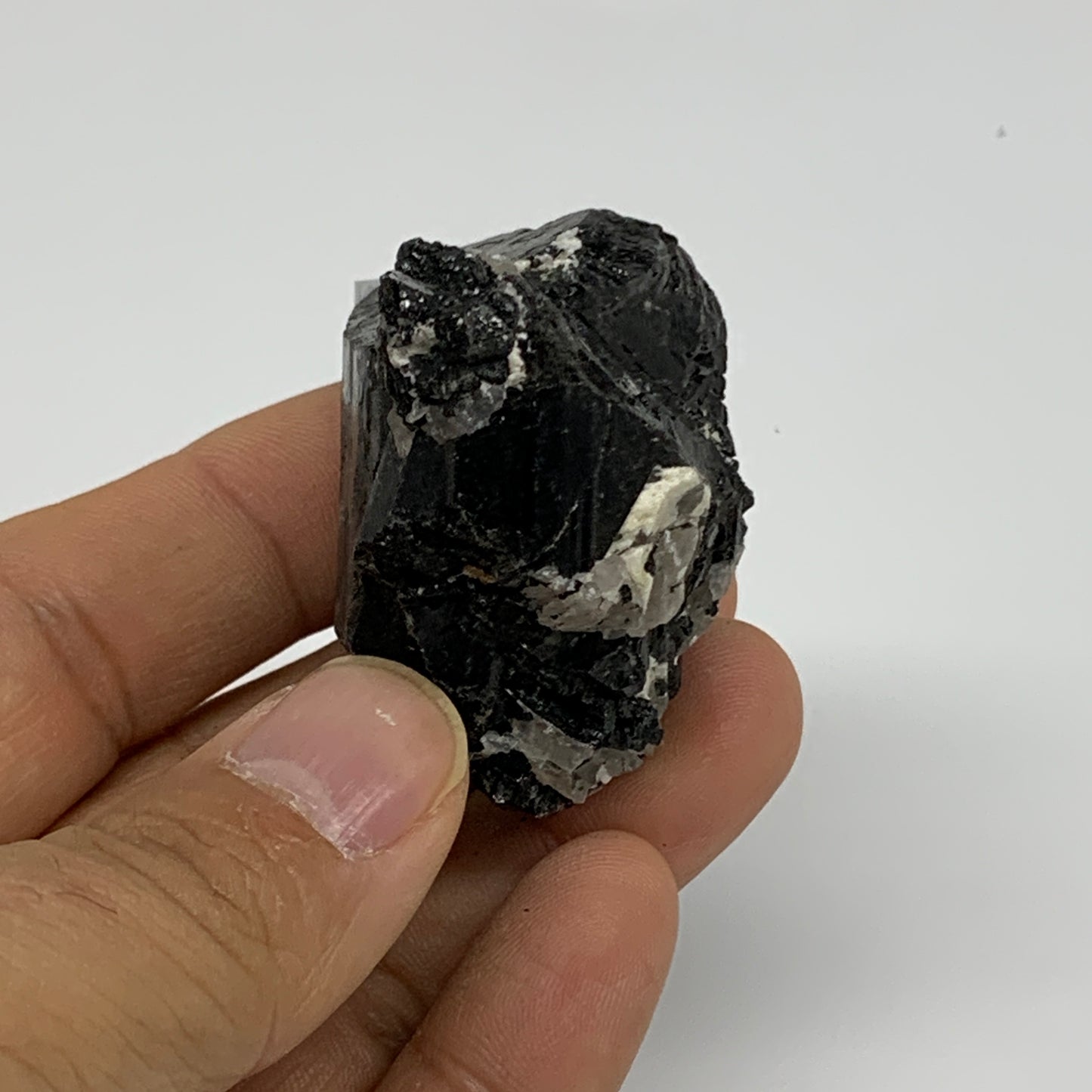 73.8g, 1.7"x1.6"x1.2", Natural Black Tourmaline Mineral Specimen, B33752