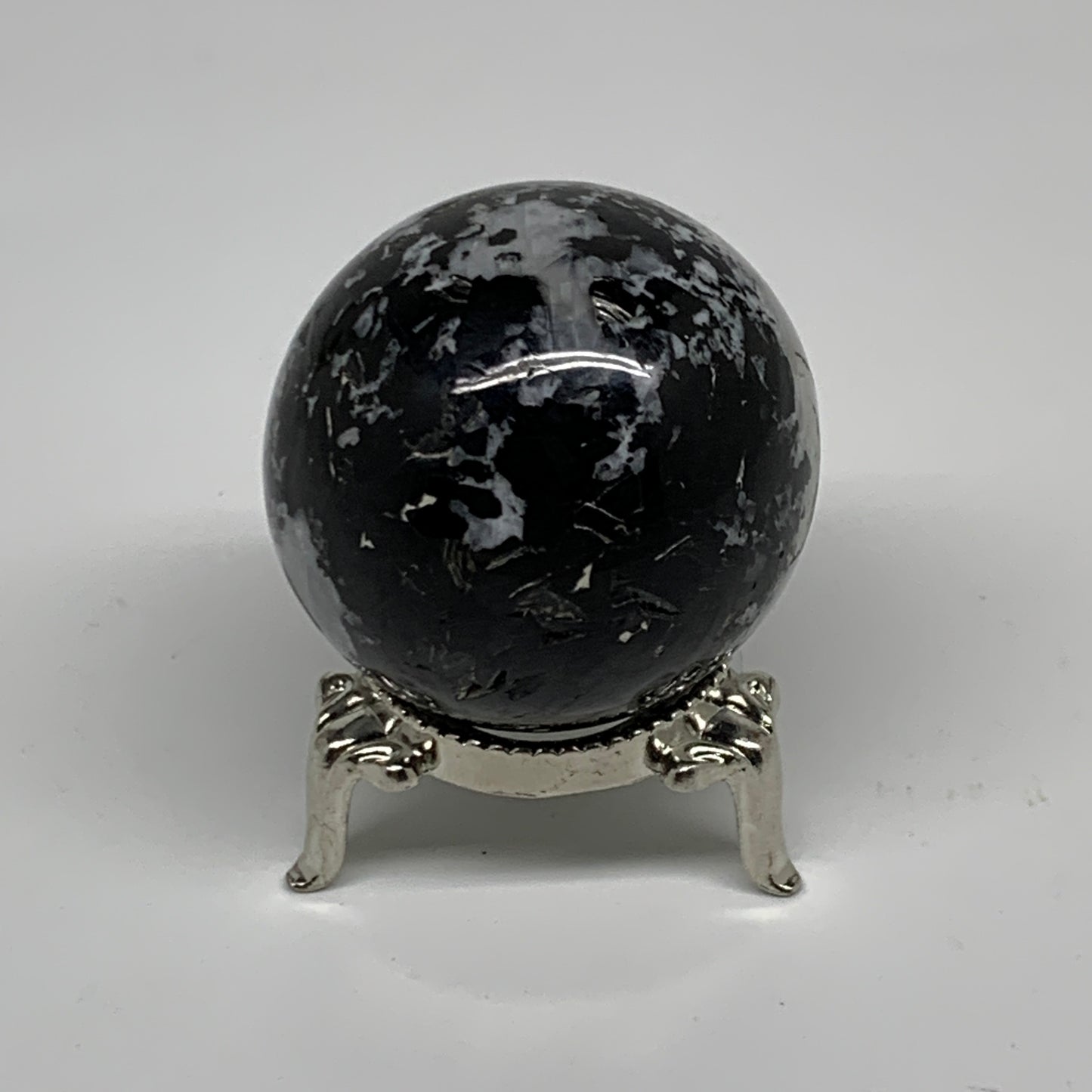 113.8g, 1.7"(43mm), Natural Rainbow Moonstone Sphere Ball Gemstone, B35174