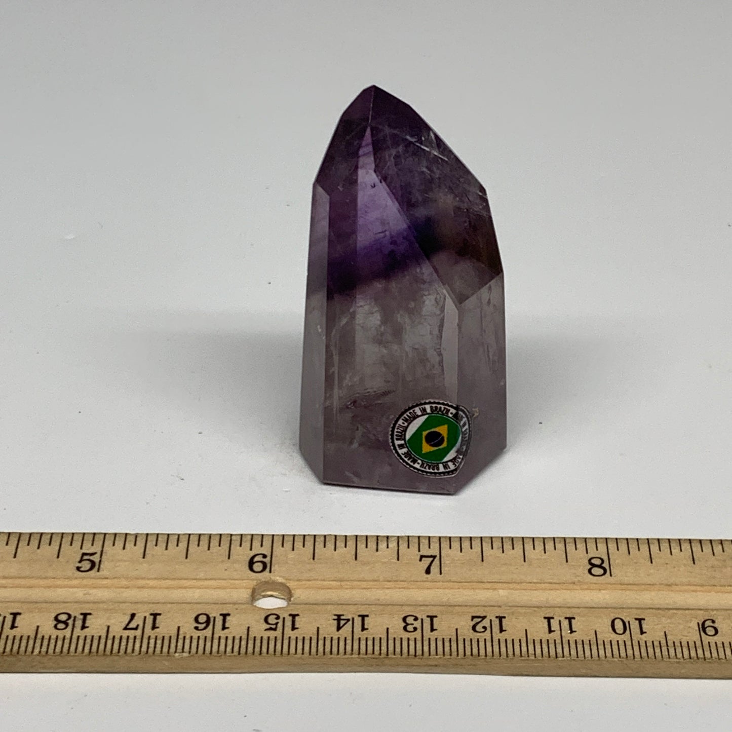 70.2g, 2.6"x1.3"x0.9", Natural Amethyst Tower Point Obelisk @Brazil, B32368
