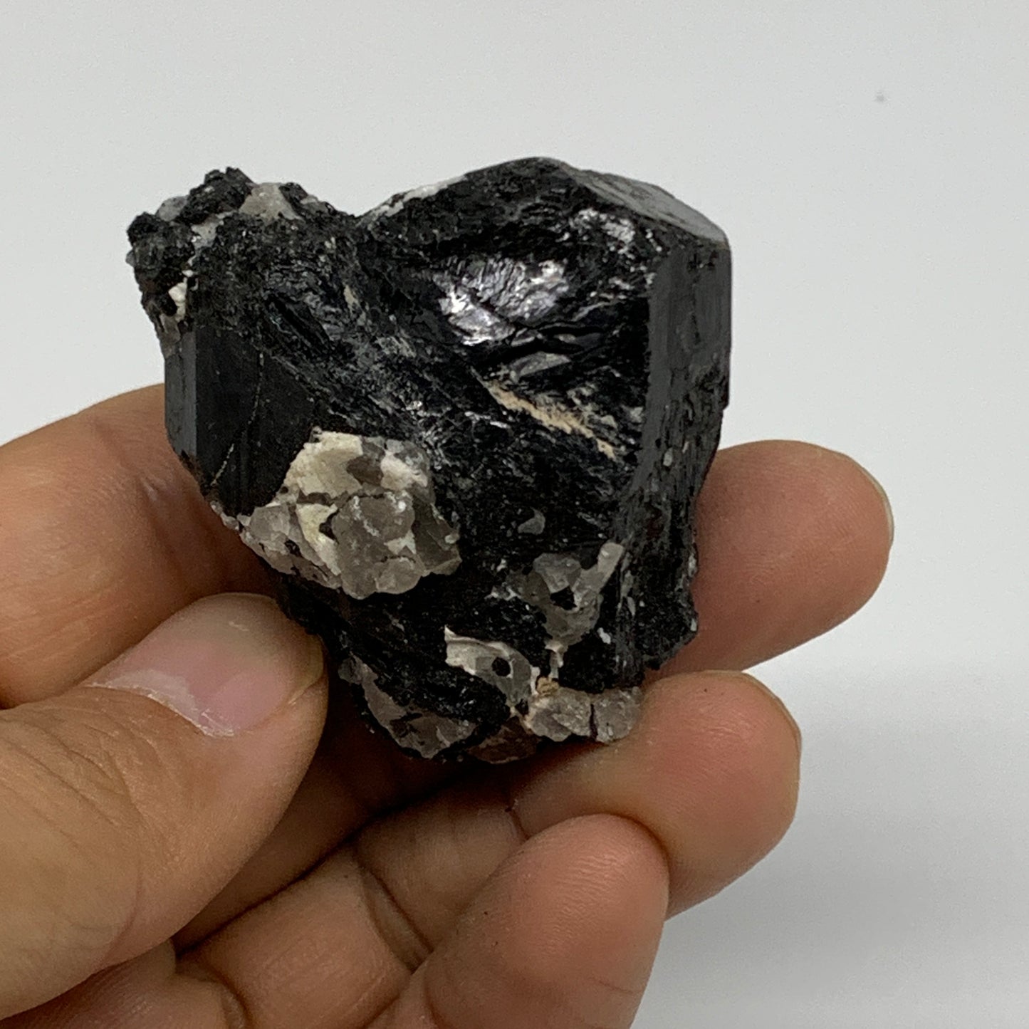 73.8g, 1.7"x1.6"x1.2", Natural Black Tourmaline Mineral Specimen, B33752