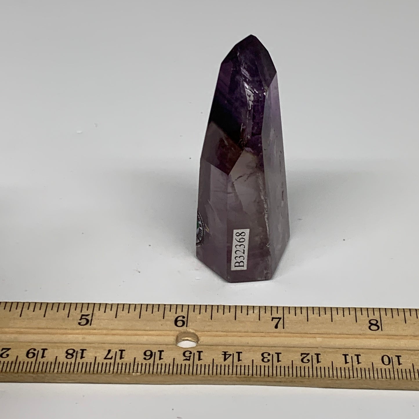 70.2g, 2.6"x1.3"x0.9", Natural Amethyst Tower Point Obelisk @Brazil, B32368