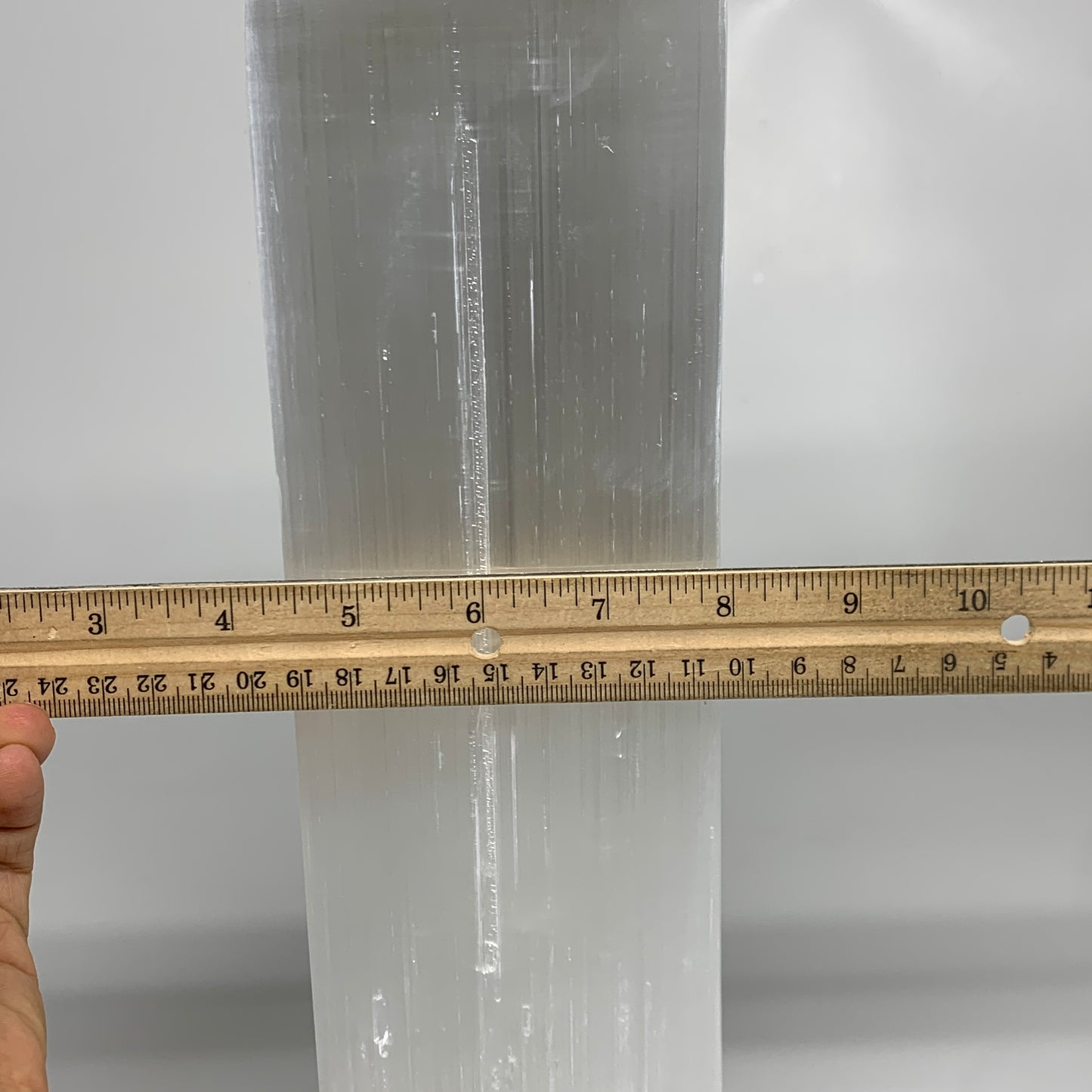 11.6 lbs. 11.75"x3.6", Rectangle Selenite (Satin Spar) Lamp, w/6ft Chord, B35836