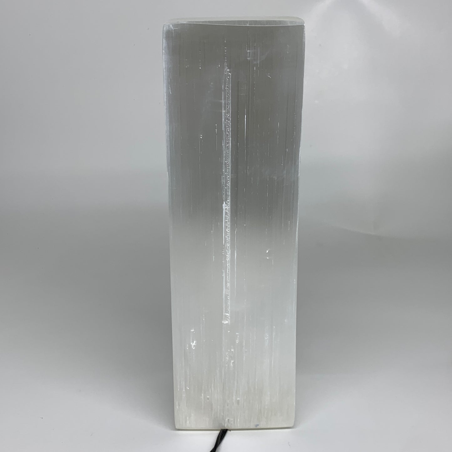 11.6 lbs. 11.75"x3.6", Rectangle Selenite (Satin Spar) Lamp, w/6ft Chord, B35836