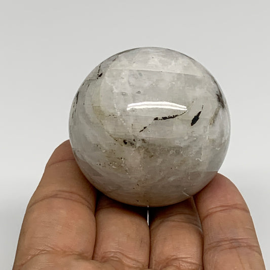 147.6g, 1.9"(48mm), Natural Rainbow Moonstone Sphere Ball Gemstone, B34389