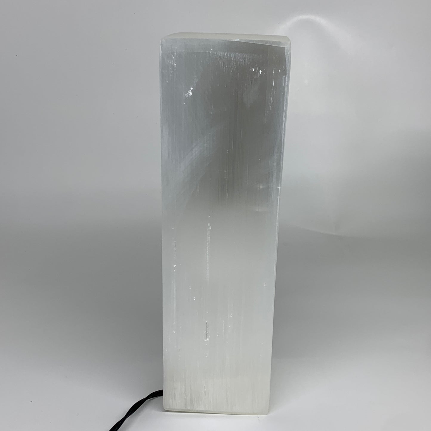 11.6 lbs. 11.75"x3.6", Rectangle Selenite (Satin Spar) Lamp, w/6ft Chord, B35836