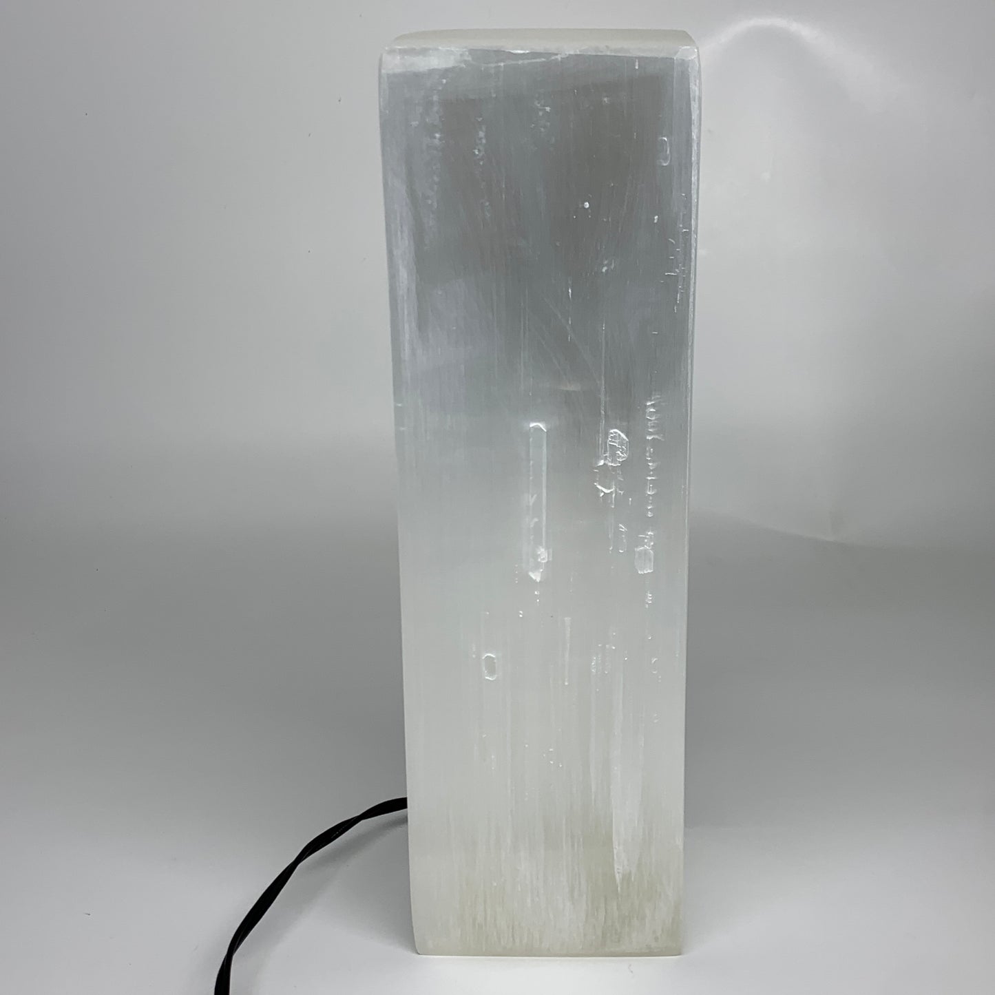 11.6 lbs. 11.75"x3.6", Rectangle Selenite (Satin Spar) Lamp, w/6ft Chord, B35836
