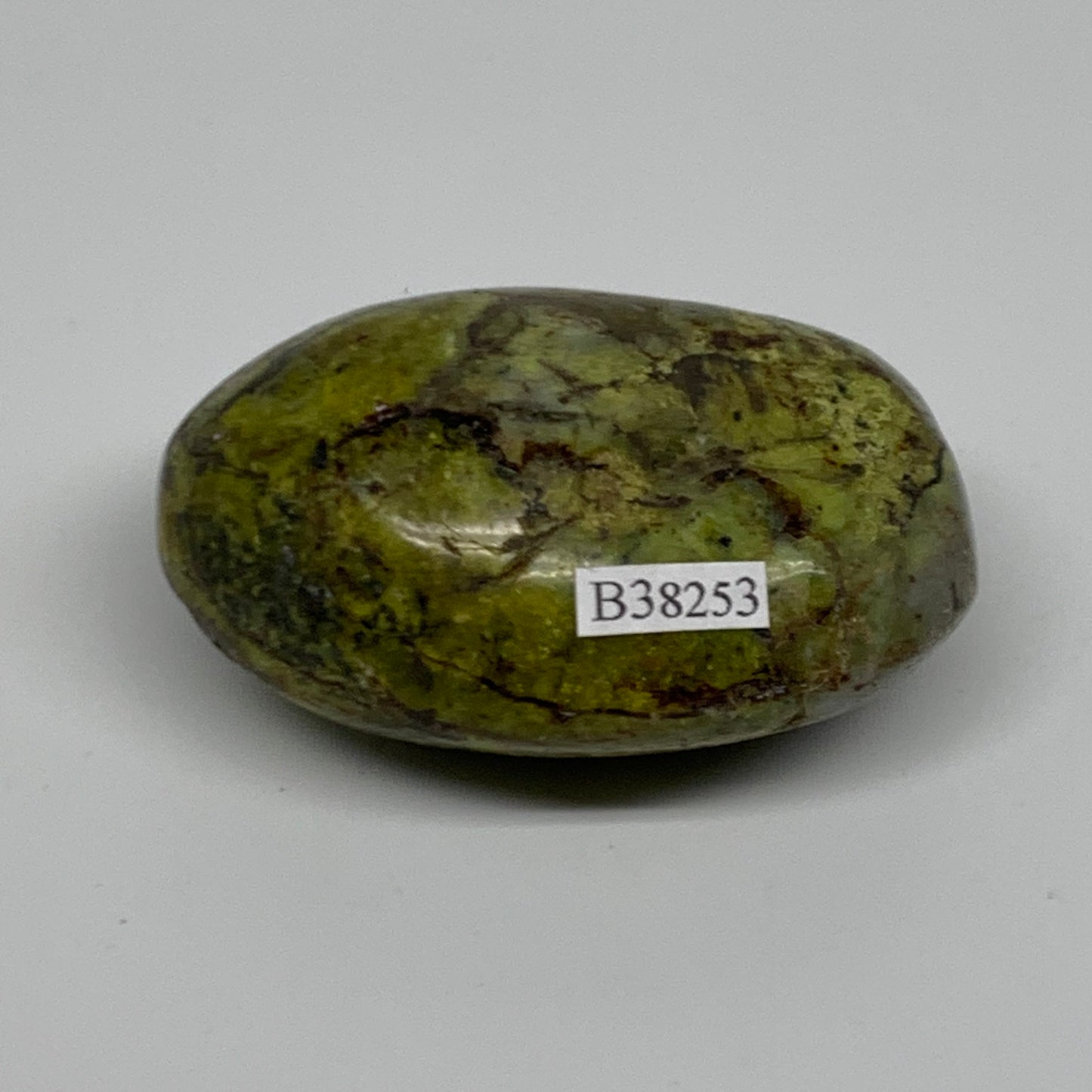 101.5g, 2.6"x1.8"x1.2", Green Opal Crystal PalmStone Polished Reiki, B38253