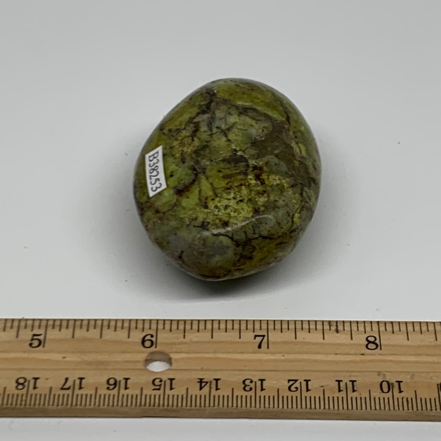 101.5g, 2.6"x1.8"x1.2", Green Opal Crystal PalmStone Polished Reiki, B38253