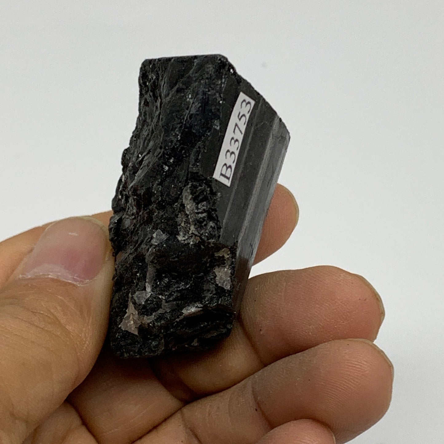 73.9g, 2"x1.5"x1", Natural Black Tourmaline Mineral Specimen, B33753