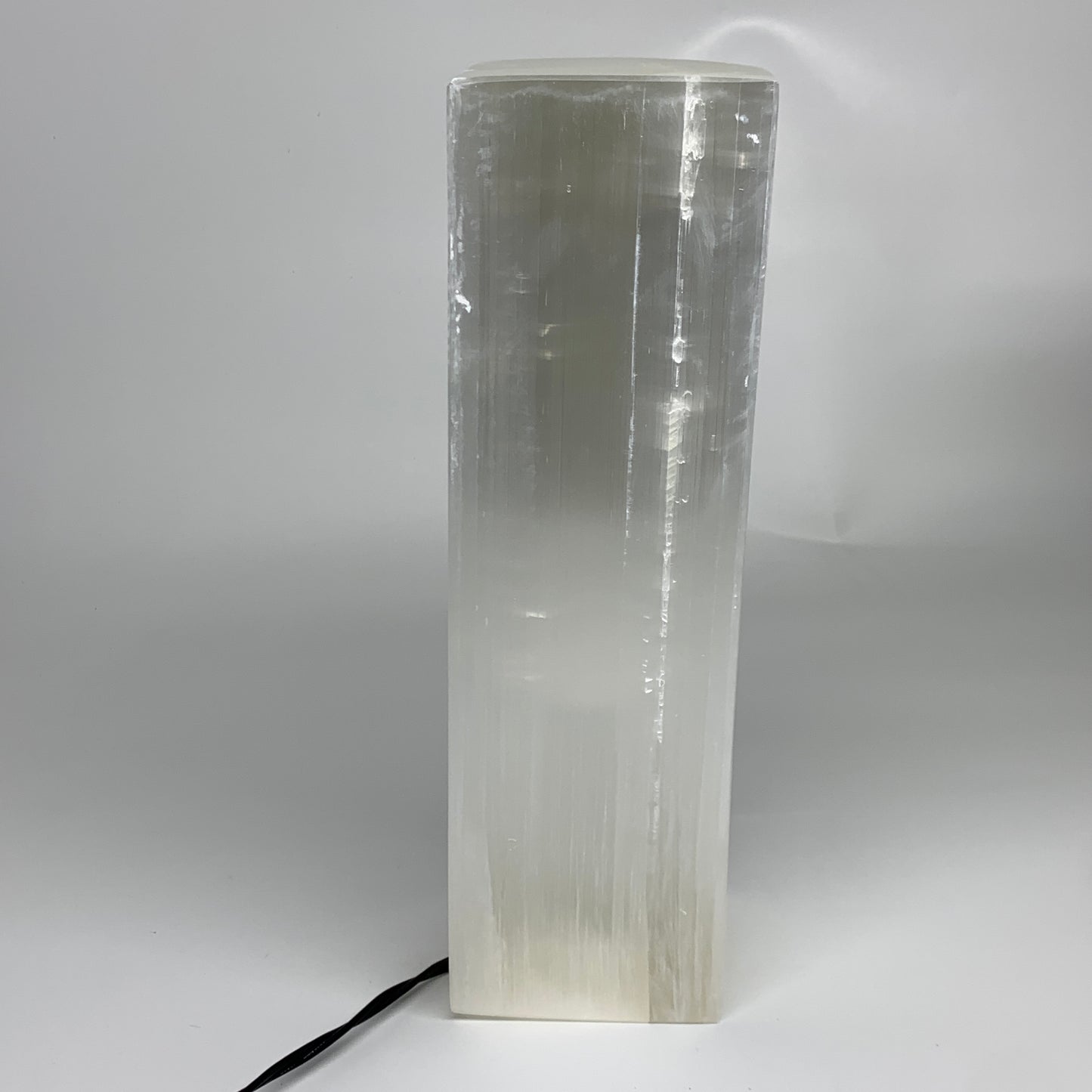 10.9 lbs. 11.75"x3.6", Rectangle Selenite (Satin Spar) Lamp, w/6ft Chord, B35837