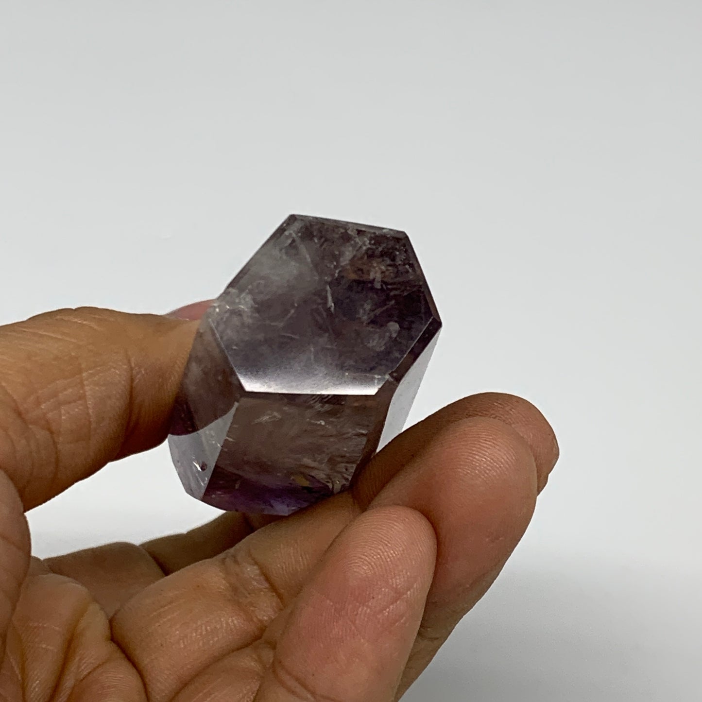 73.1g, 2.6"x1.2"x0.9", Natural Amethyst Tower Point Obelisk @Brazil, B32370