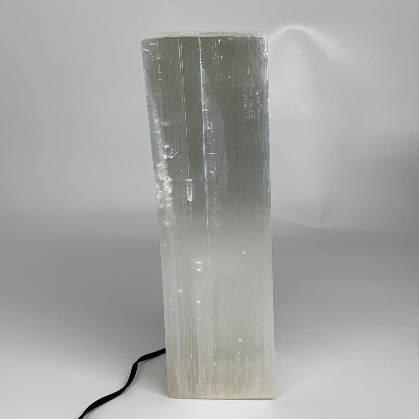 10.9 lbs. 11.75"x3.6", Rectangle Selenite (Satin Spar) Lamp, w/6ft Chord, B35837
