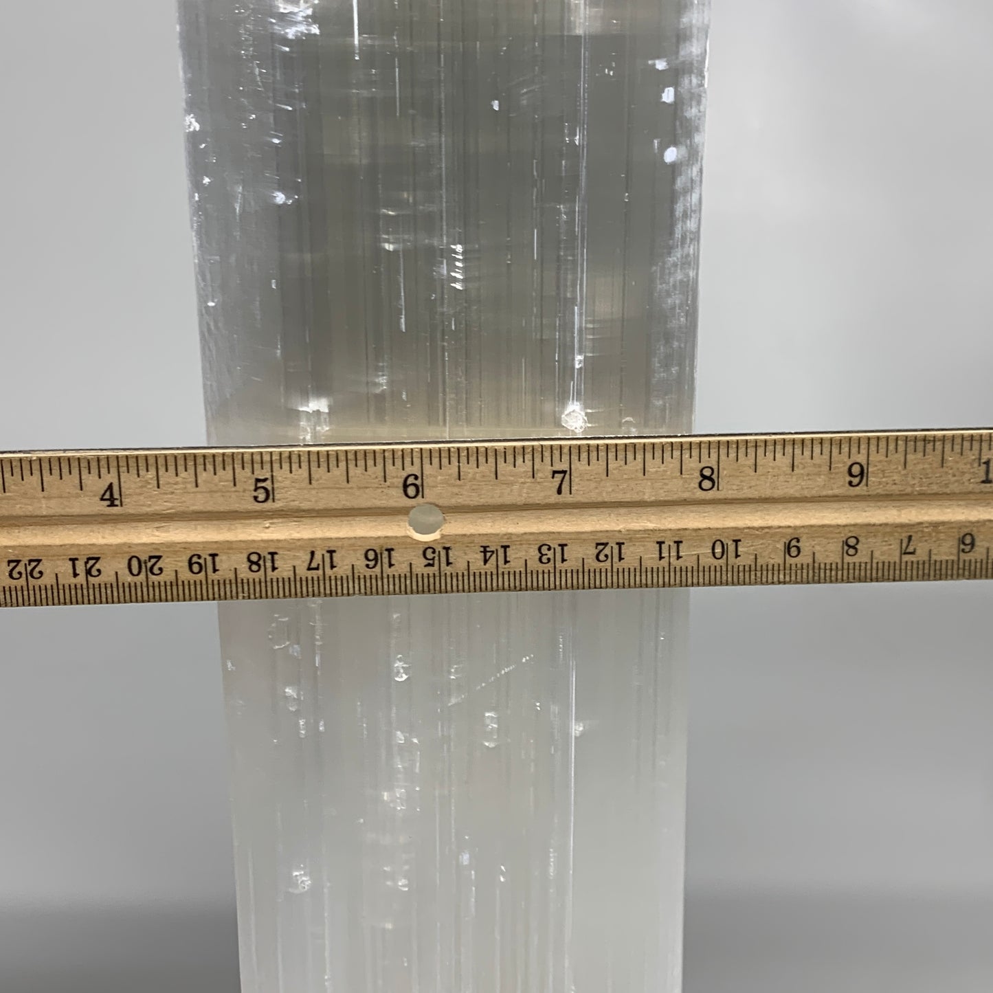 10.9 lbs. 11.75"x3.6", Rectangle Selenite (Satin Spar) Lamp, w/6ft Chord, B35837