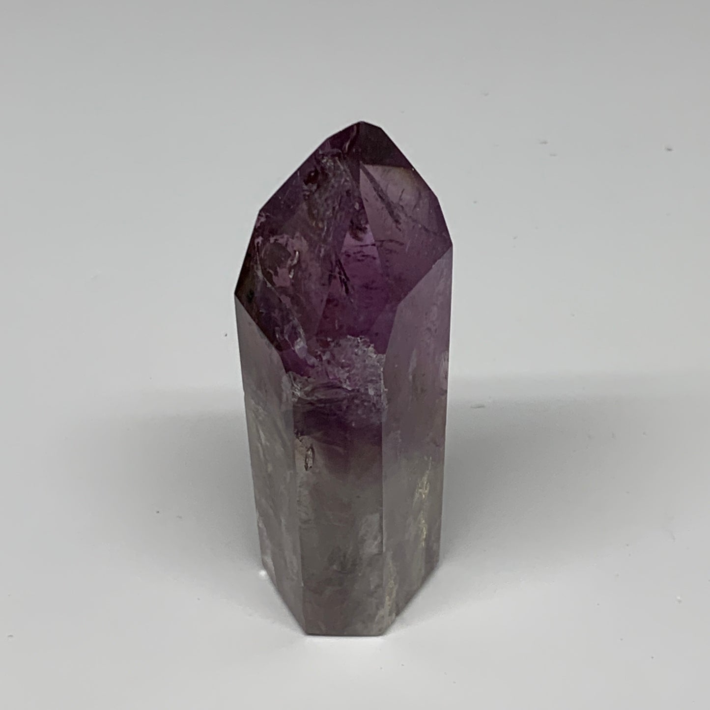 73.1g, 2.6"x1.2"x0.9", Natural Amethyst Tower Point Obelisk @Brazil, B32370