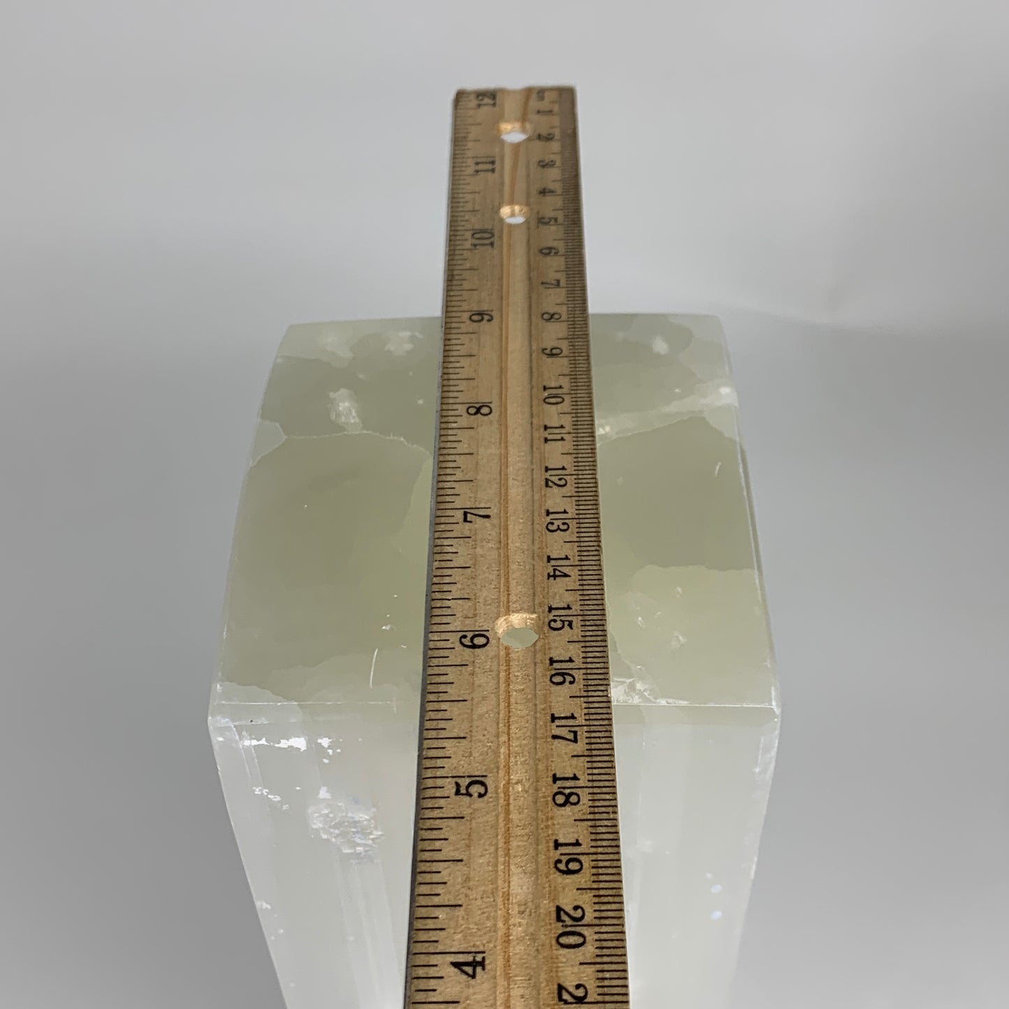10.9 lbs. 11.75"x3.6", Rectangle Selenite (Satin Spar) Lamp, w/6ft Chord, B35837