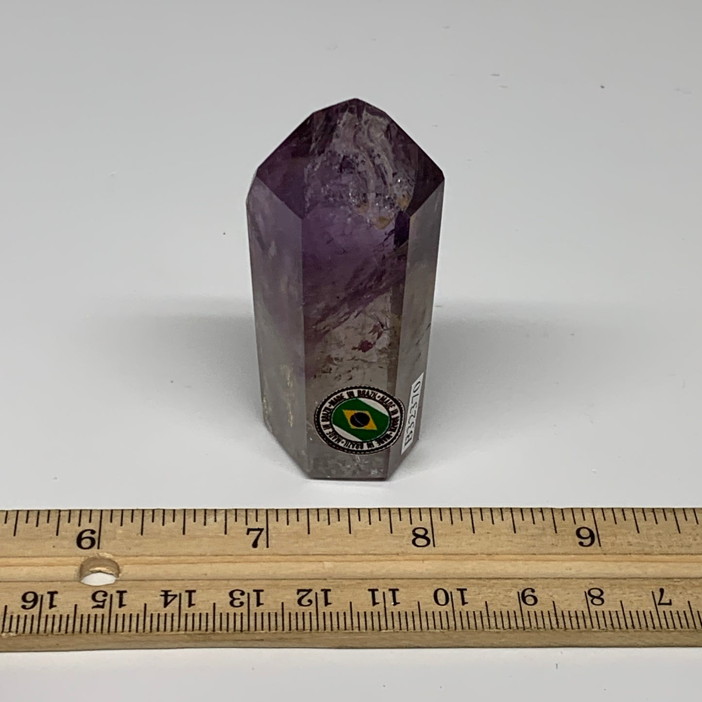 73.1g, 2.6"x1.2"x0.9", Natural Amethyst Tower Point Obelisk @Brazil, B32370