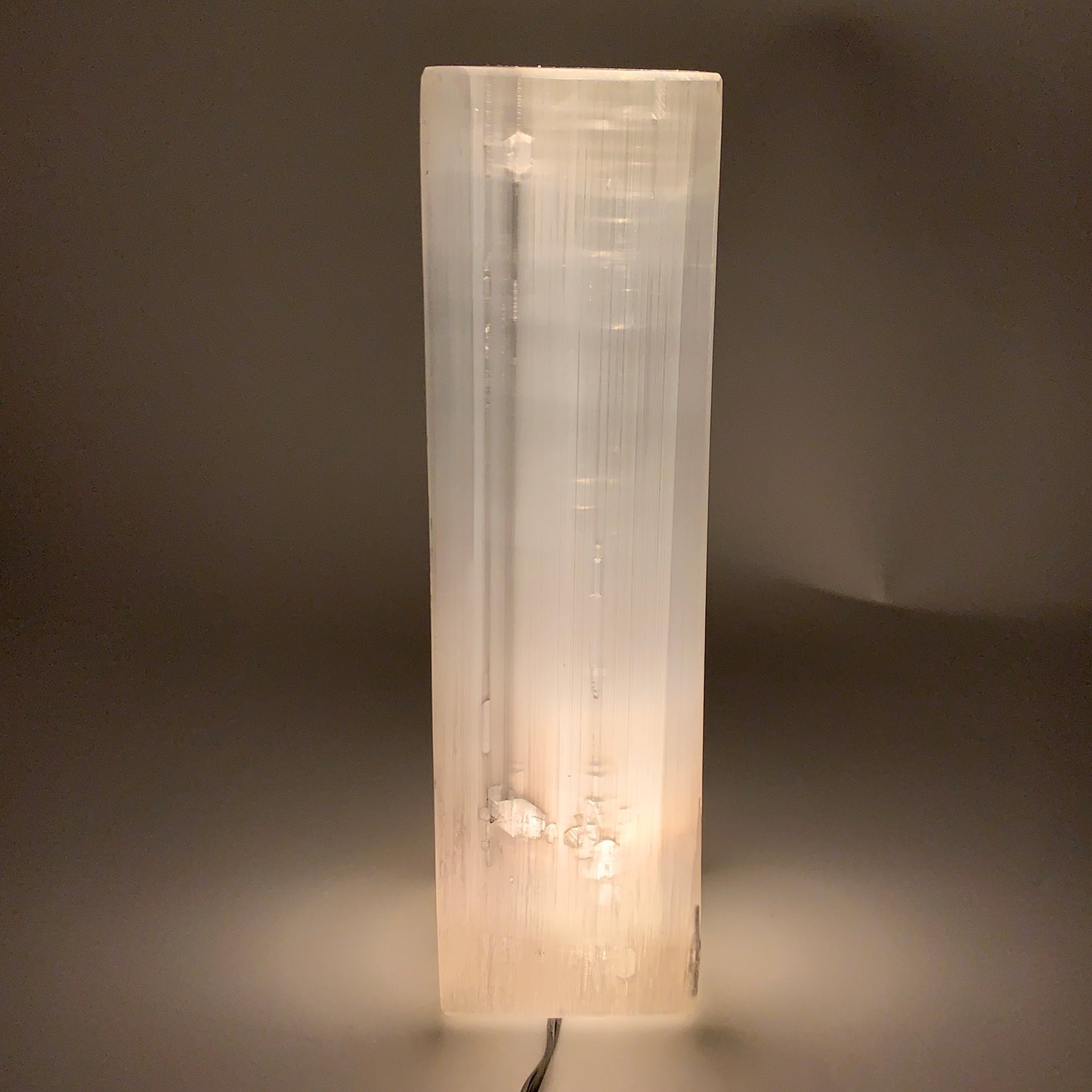 10.6 lbs. 11.5"x3.4", Rectangle Selenite (Satin Spar) Lamp, w/6ft Chord, B35838