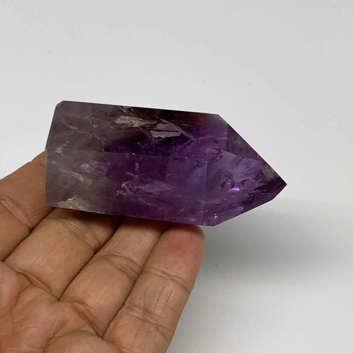 88.1g, 2.5"x1.3"x1", Natural Amethyst Tower Point Obelisk @Brazil, B32371