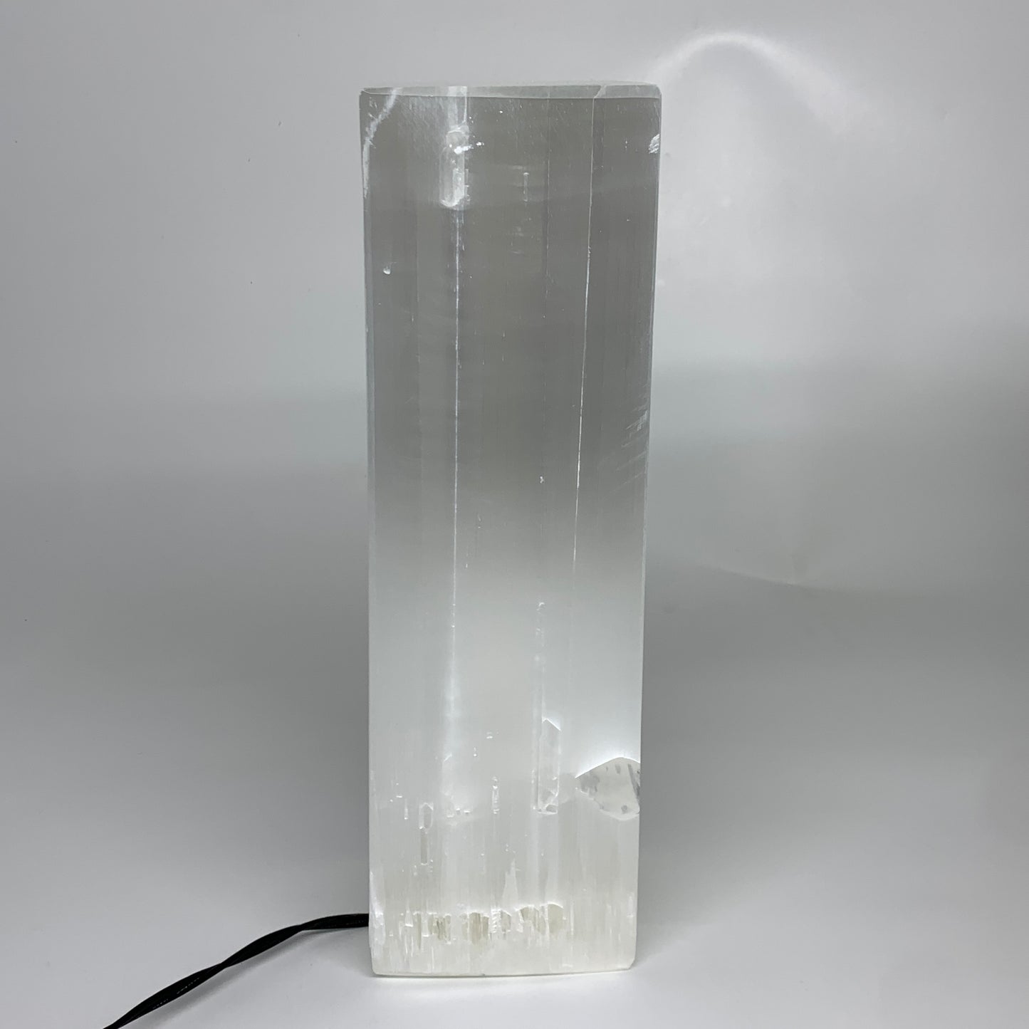 10.6 lbs. 11.5"x3.4", Rectangle Selenite (Satin Spar) Lamp, w/6ft Chord, B35838