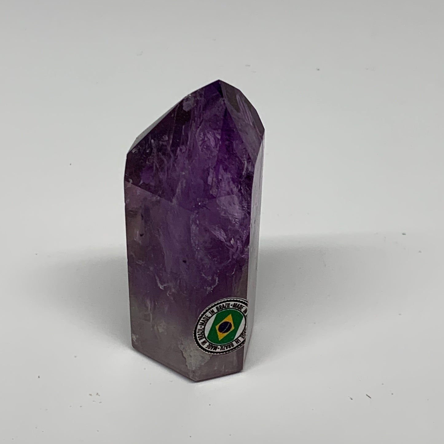 88.1g, 2.5"x1.3"x1", Natural Amethyst Tower Point Obelisk @Brazil, B32371