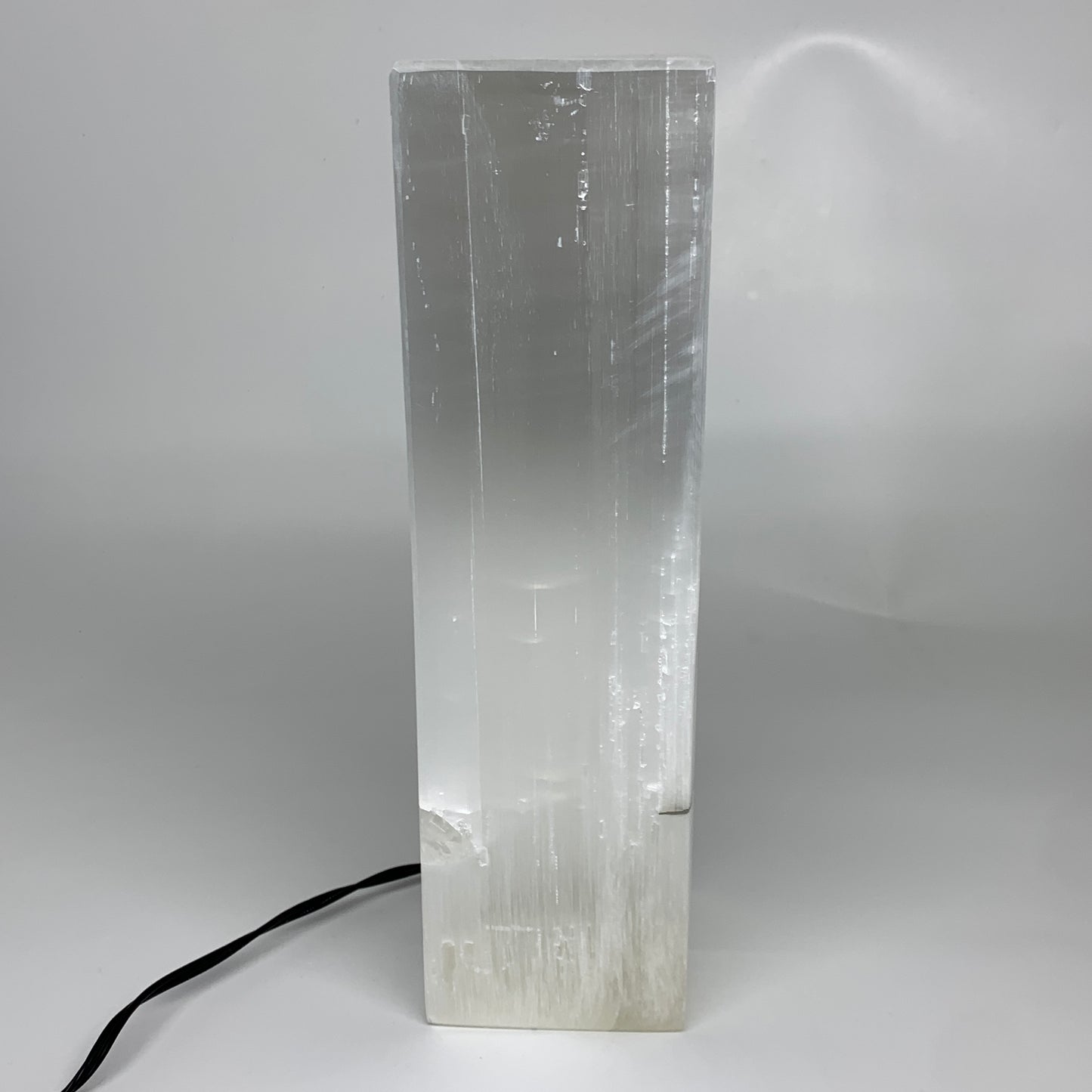 10.6 lbs. 11.5"x3.4", Rectangle Selenite (Satin Spar) Lamp, w/6ft Chord, B35838