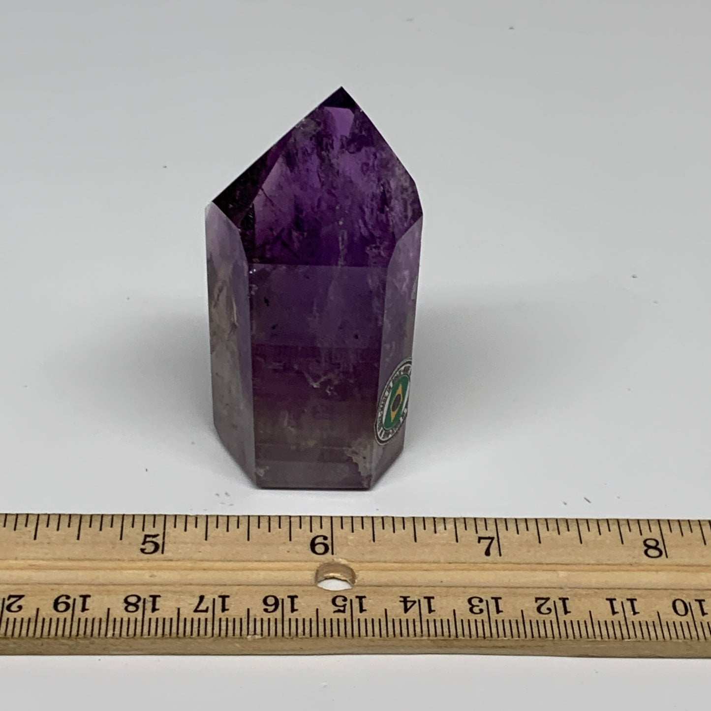 88.1g, 2.5"x1.3"x1", Natural Amethyst Tower Point Obelisk @Brazil, B32371