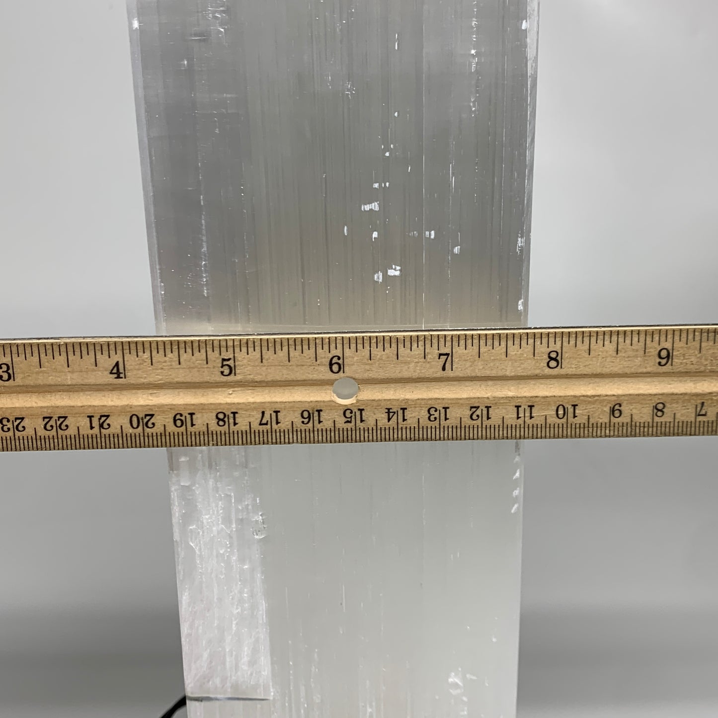 10.6 lbs. 11.5"x3.4", Rectangle Selenite (Satin Spar) Lamp, w/6ft Chord, B35838