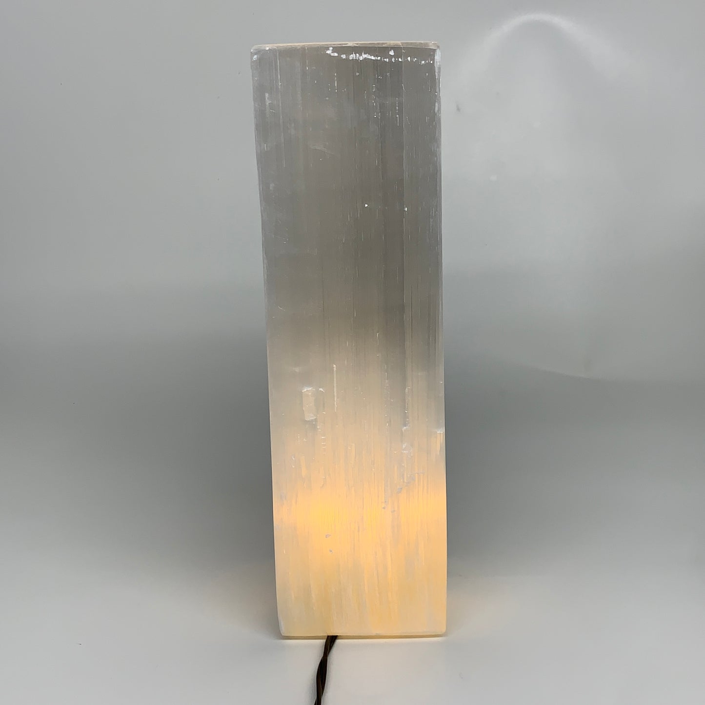 10.4 lbs. 11.5"x3.4", Rectangle Selenite (Satin Spar) Lamp, w/6ft Chord, B35839