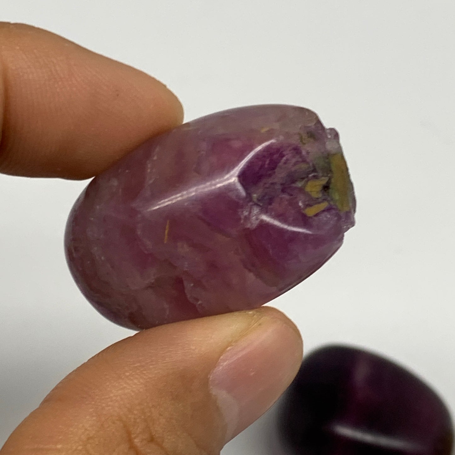 146.6g, 1"-1.3", 7pcs, Multi Color Fluorite Crystal Tumbled Stones, B28729