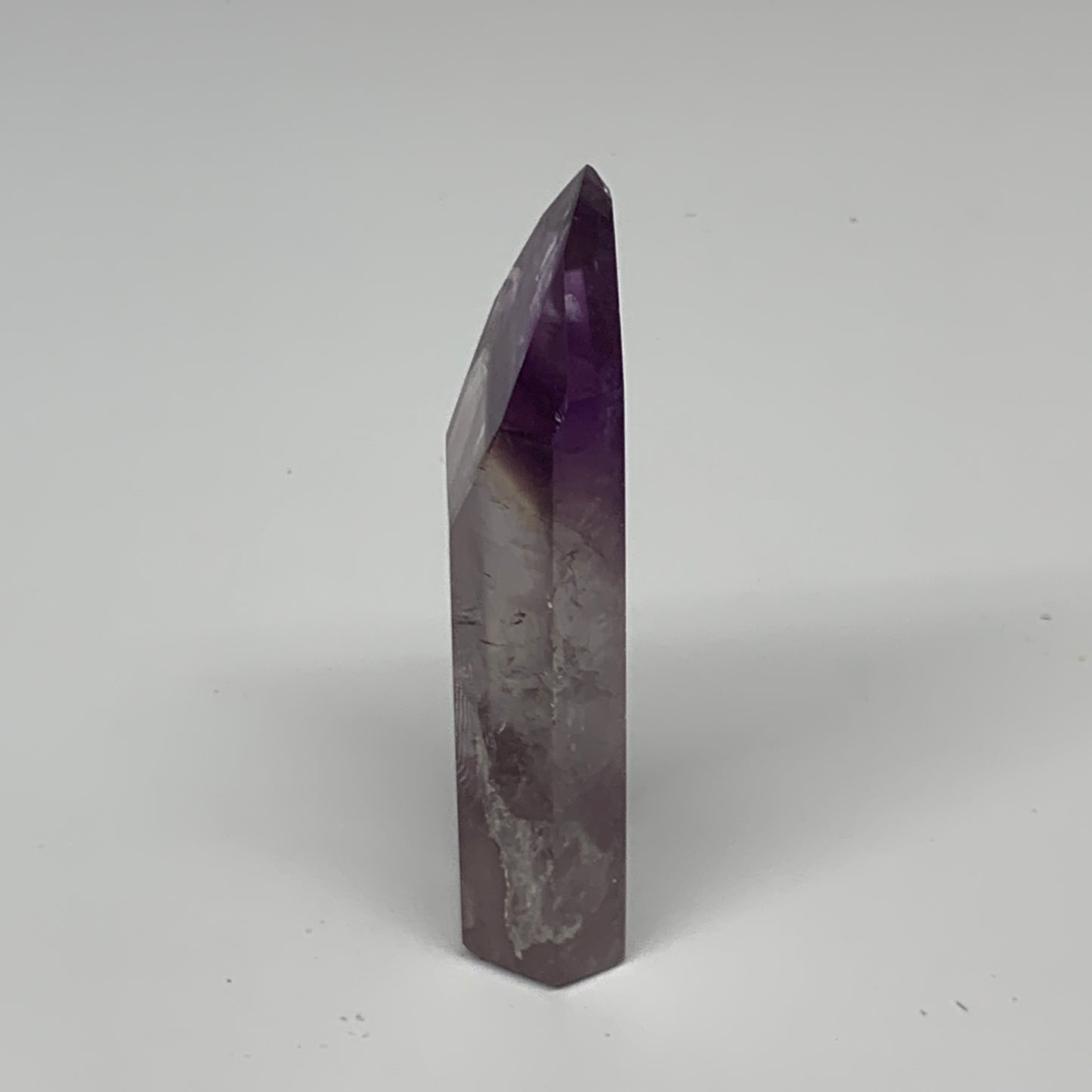 60.8g, 3.1"x1.1"x0.6", Natural Amethyst Tower Point Obelisk @Brazil, B32372