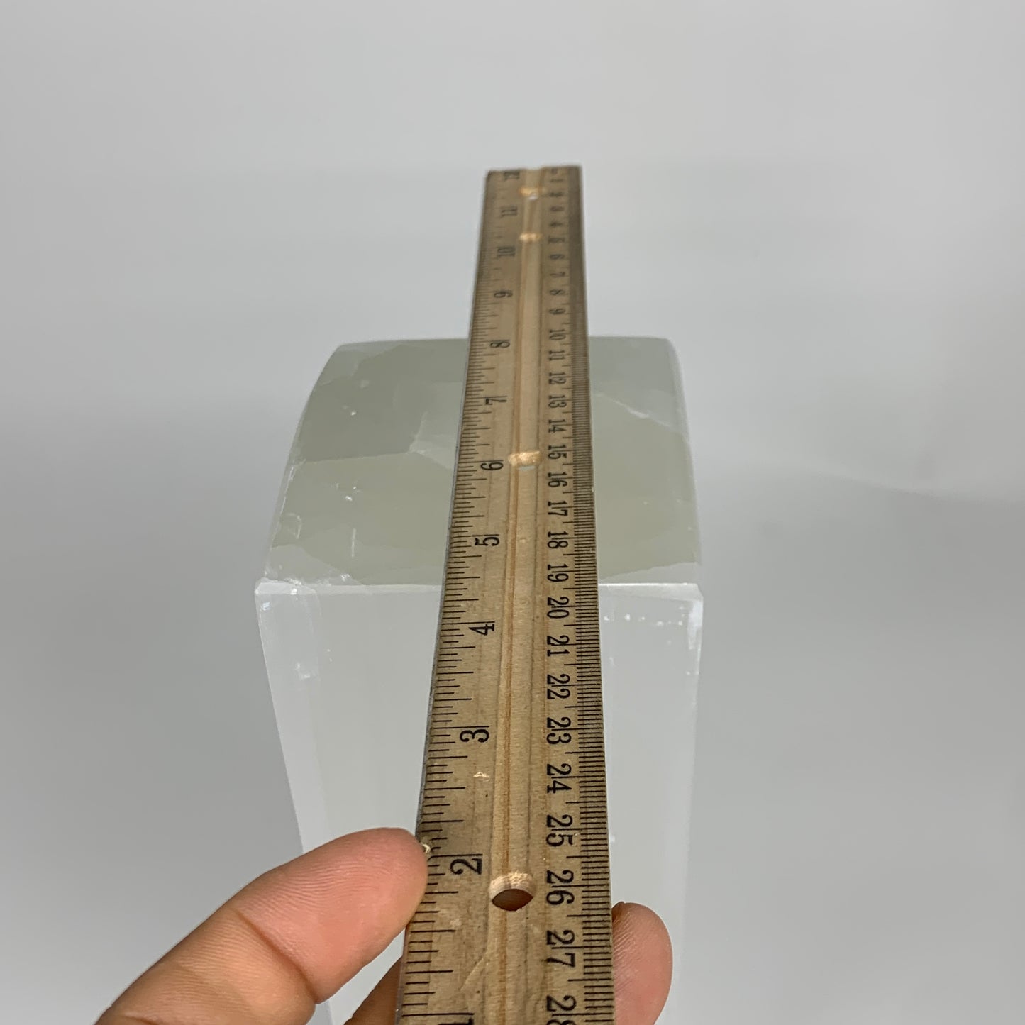 10.4 lbs. 11.5"x3.4", Rectangle Selenite (Satin Spar) Lamp, w/6ft Chord, B35839
