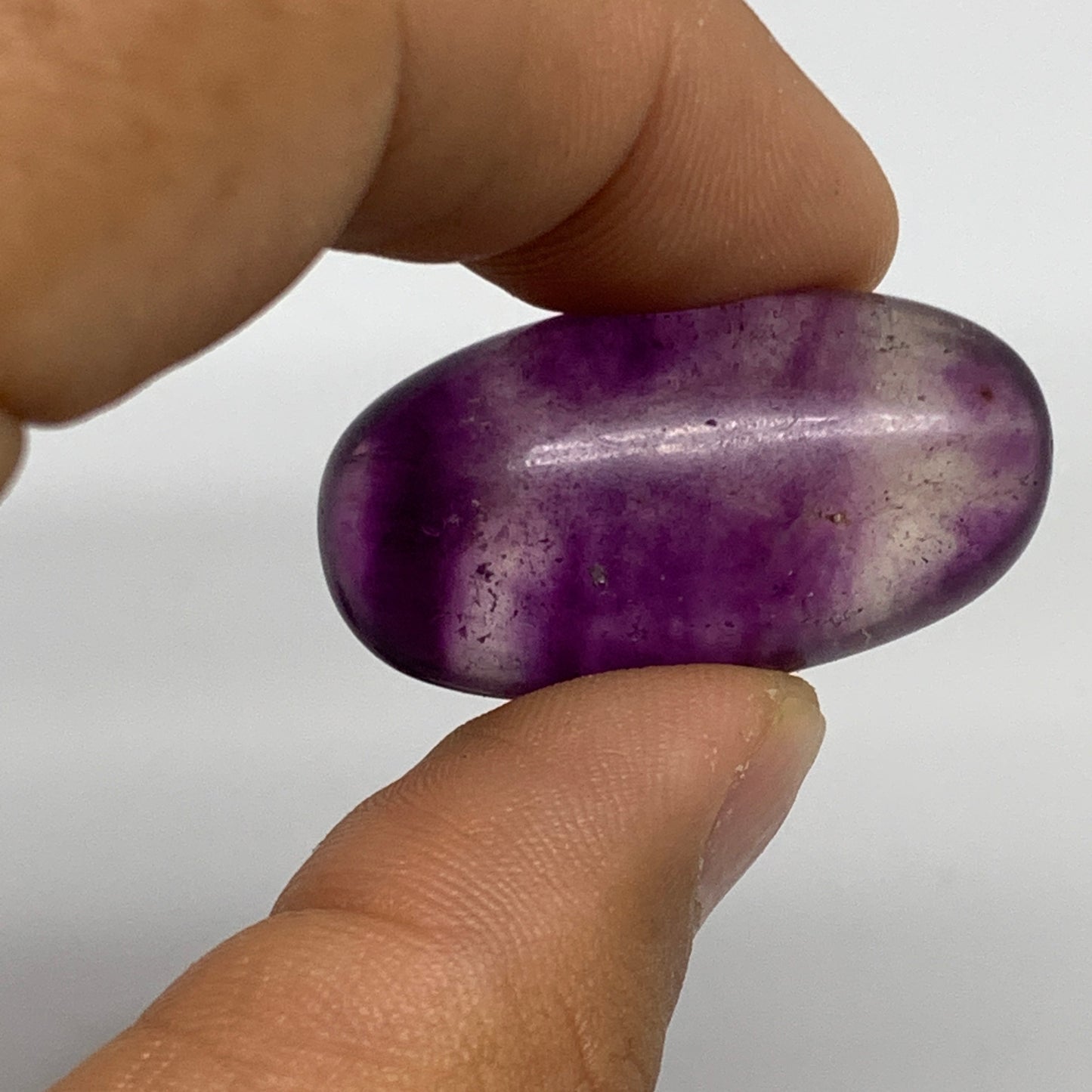 146.6g, 1"-1.3", 7pcs, Multi Color Fluorite Crystal Tumbled Stones, B28729