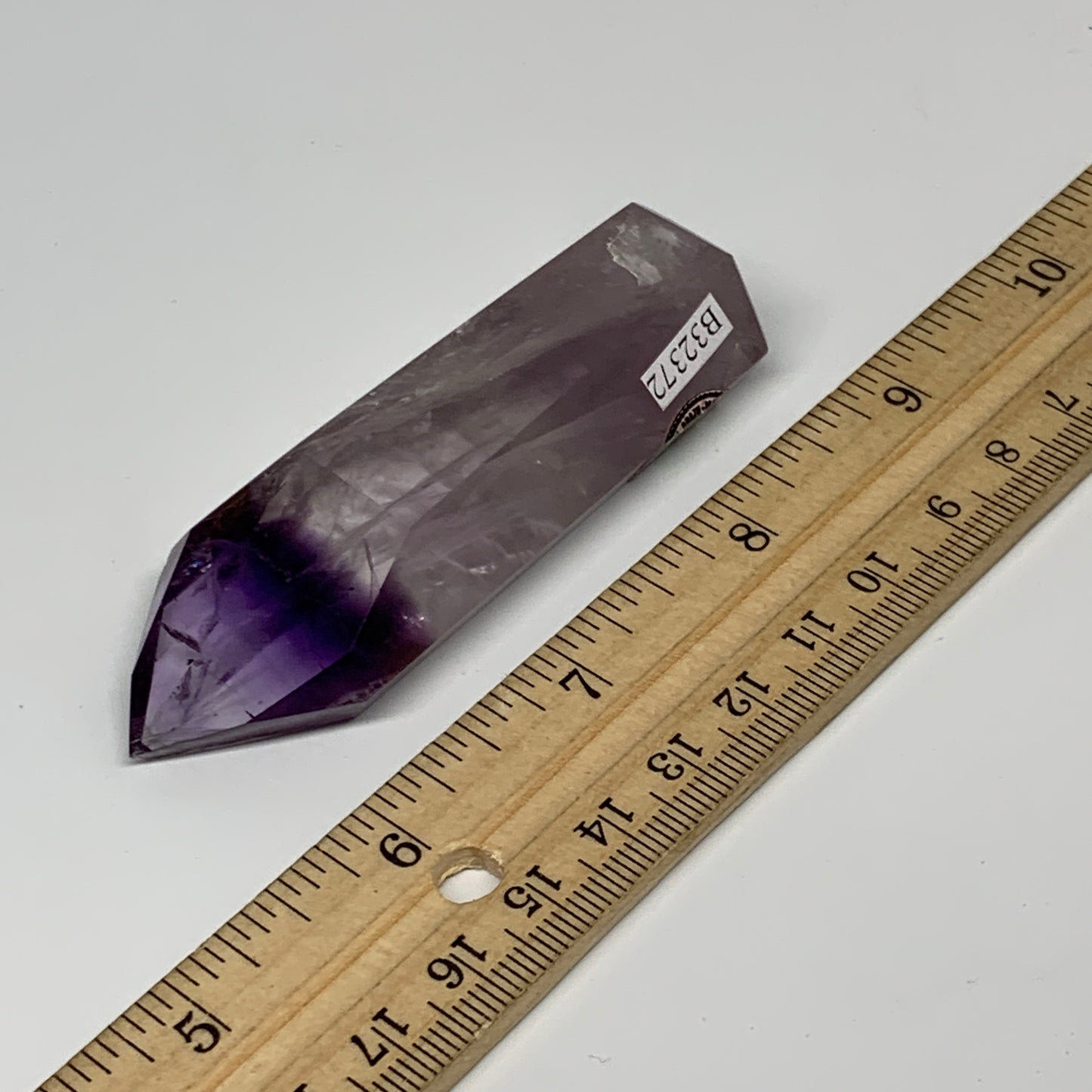 60.8g, 3.1"x1.1"x0.6", Natural Amethyst Tower Point Obelisk @Brazil, B32372