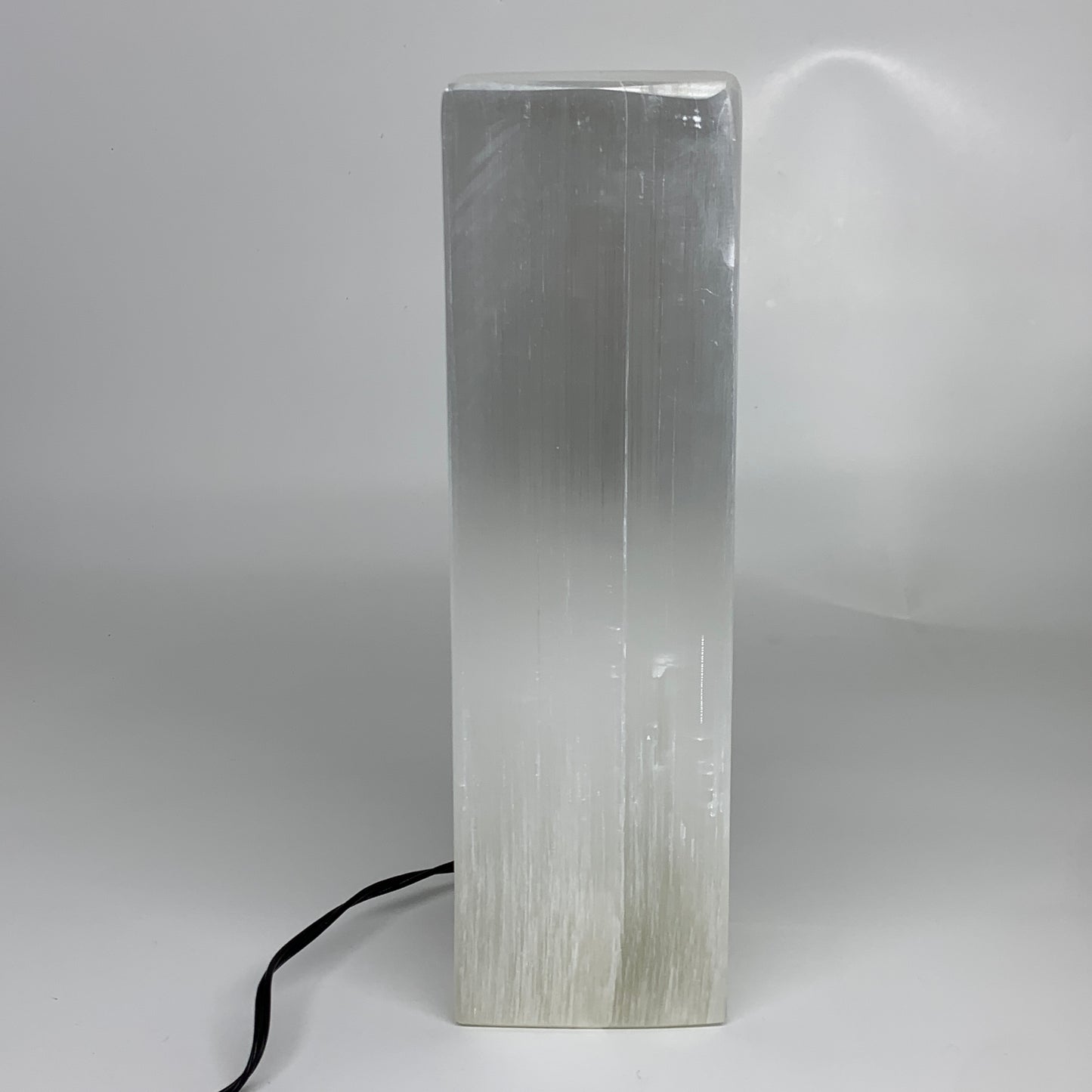 10.4 lbs. 11.5"x3.4", Rectangle Selenite (Satin Spar) Lamp, w/6ft Chord, B35839