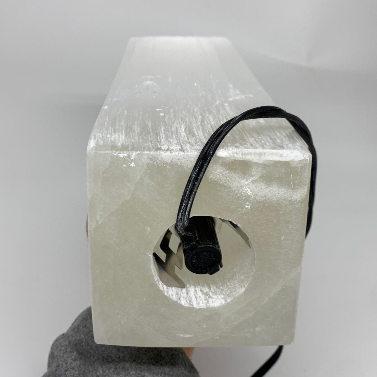 10.4 lbs. 11.5"x3.4", Rectangle Selenite (Satin Spar) Lamp, w/6ft Chord, B35839
